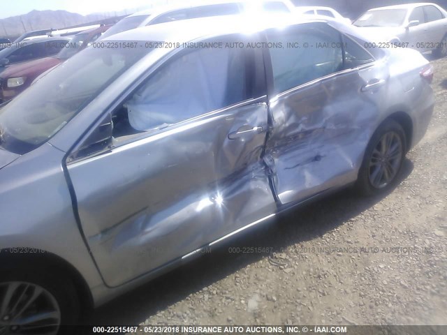 4T1BF1FK7GU239565 - 2016 TOYOTA CAMRY LE/XLE/SE/XSE SILVER photo 6