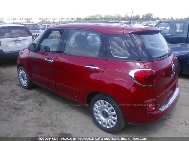 ZFBCFAAHXEZ012457 - 2014 FIAT 500L POP RED photo 3