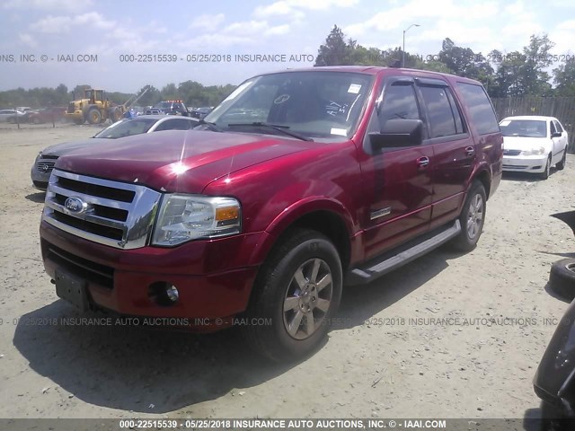 1FMFU16528LA57801 - 2008 FORD EXPEDITION XLT RED photo 2