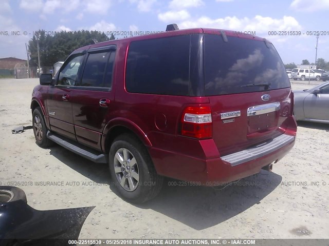 1FMFU16528LA57801 - 2008 FORD EXPEDITION XLT RED photo 3