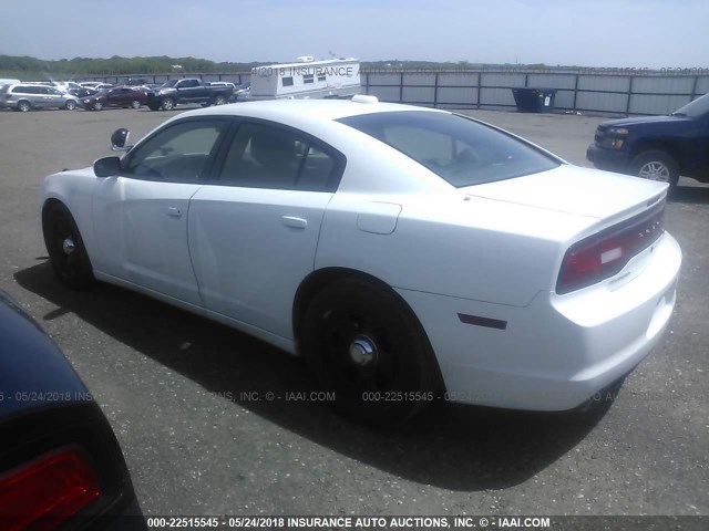 2B3CL1CT9BH557103 - 2011 DODGE CHARGER POLICE WHITE photo 3