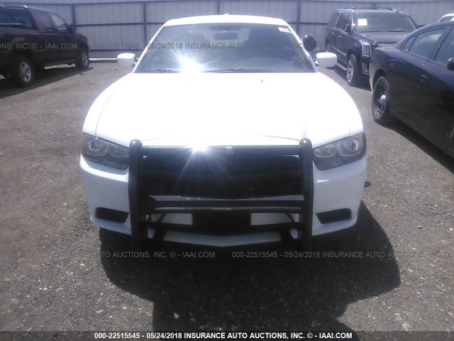 2B3CL1CT9BH557103 - 2011 DODGE CHARGER POLICE WHITE photo 6