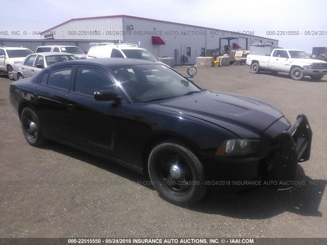 2B3CL1CT0BH597876 - 2011 DODGE CHARGER POLICE BLACK photo 1