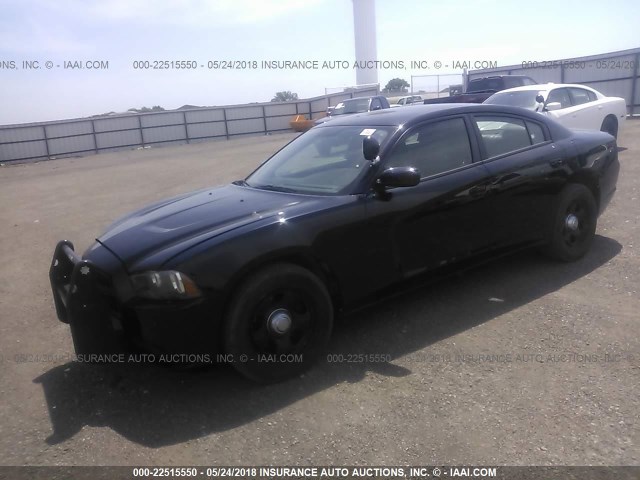 2B3CL1CT0BH597876 - 2011 DODGE CHARGER POLICE BLACK photo 2