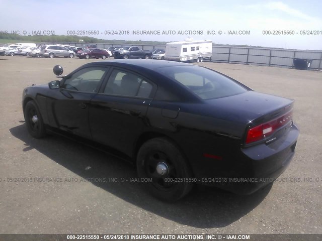 2B3CL1CT0BH597876 - 2011 DODGE CHARGER POLICE BLACK photo 3