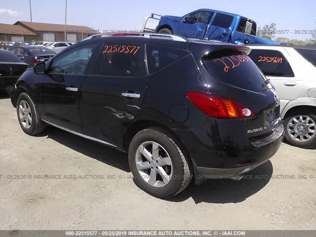 JN8AZ18W39W212673 - 2009 NISSAN MURANO S/SL/LE BLACK photo 3