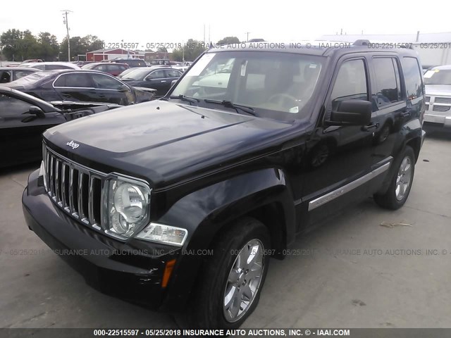 1J8GN58K18W193389 - 2008 JEEP LIBERTY LIMITED BLACK photo 2