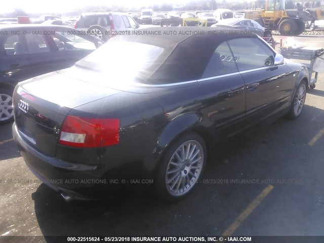 WUARL48H95K900006 - 2005 AUDI S4 QUATTRO CABRIOLET BLACK photo 4