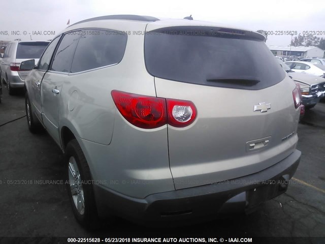 1GNKRGED9BJ290455 - 2011 CHEVROLET TRAVERSE LT TAN photo 3