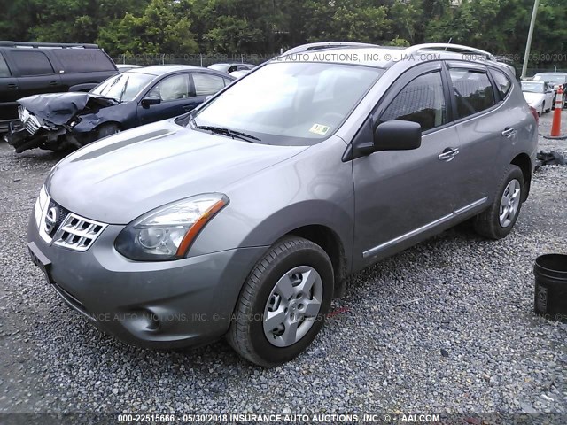 JN8AS5MV3EW708513 - 2014 NISSAN ROGUE SELECT S GRAY photo 2