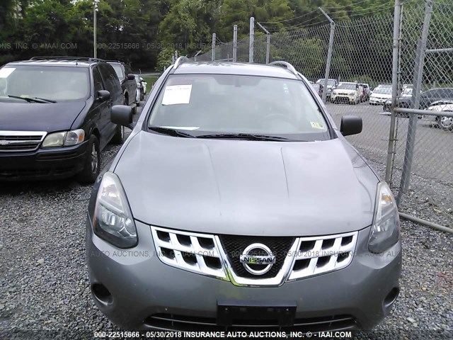 JN8AS5MV3EW708513 - 2014 NISSAN ROGUE SELECT S GRAY photo 6