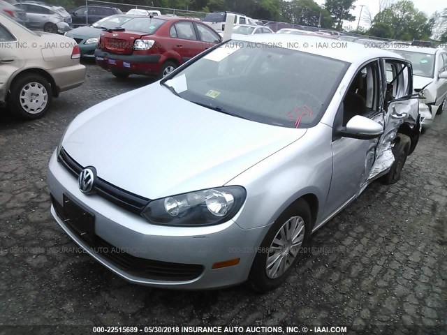 WVWDB7AJ7DW020177 - 2013 VOLKSWAGEN GOLF SILVER photo 2