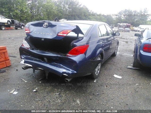 4T1BK36B27U234426 - 2007 TOYOTA AVALON XL/XLS/TOURING/LIMITED BLUE photo 4