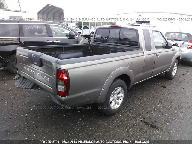 1N6DD26T94C477546 - 2004 NISSAN FRONTIER KING CAB XE GRAY photo 4