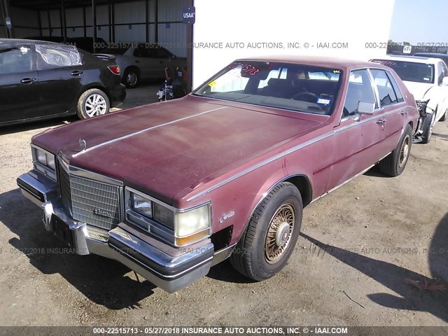 1G6KS6980FE839319 - 1985 CADILLAC SEVILLE RED photo 2