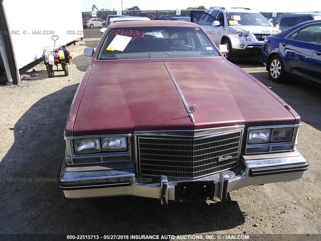 1G6KS6980FE839319 - 1985 CADILLAC SEVILLE RED photo 6