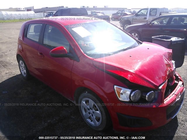 1G1JA6SH3E4213542 - 2014 CHEVROLET SONIC LS RED photo 1