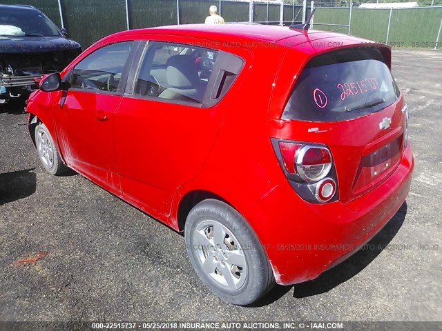 1G1JA6SH3E4213542 - 2014 CHEVROLET SONIC LS RED photo 3