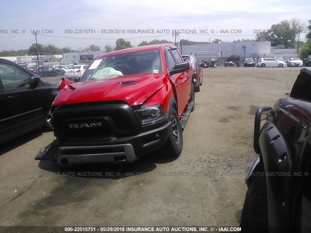 1C6RR7YT3GS106128 - 2016 RAM 1500 REBEL წითელი ფოტო 2