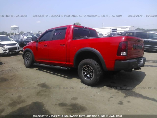 1C6RR7YT3GS106128 - 2016 RAM 1500 REBEL წითელი ფოტო 3