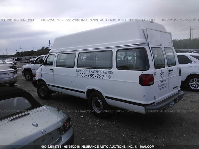 2B7LB31ZX2K111498 - 2002 DODGE RAM VAN B3500 WHITE photo 3