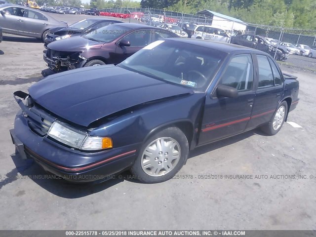 2G1WN54T4N9261344 - 1992 CHEVROLET LUMINA EURO BLUE photo 2