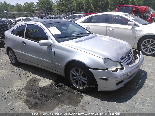 WDBRN47JX2A326270 - 2002 MERCEDES-BENZ C 230K SPORT COUPE SILVER photo 1