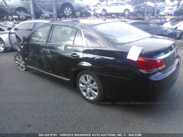 4T1BK3DB3BU439863 - 2011 TOYOTA AVALON LIMITED BLACK photo 3