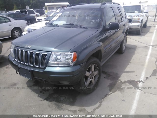 1J8GW68J43C501658 - 2003 JEEP GRAND CHEROKEE OVERLAND GREEN photo 2