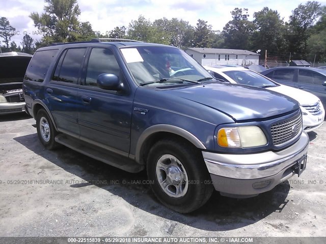 1FMRU17L81LA72707 - 2001 FORD EXPEDITION EDDIE BAUER BLUE photo 1