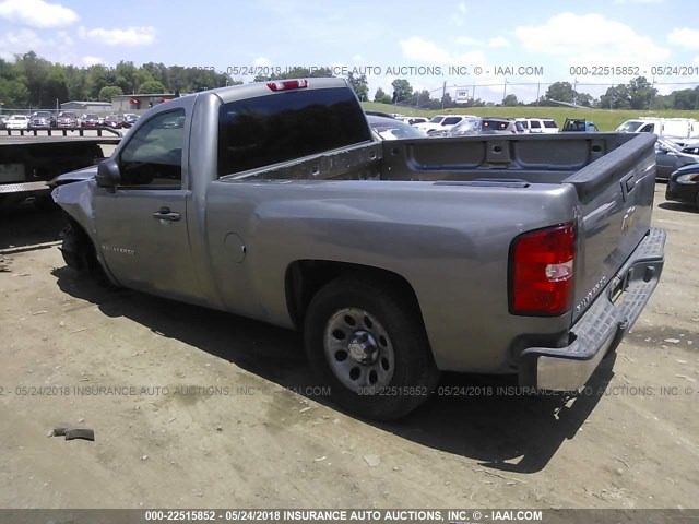 1GCEC14X97Z622421 - 2007 CHEVROLET SILVERADO C1500 CLASSIC GRAY photo 3