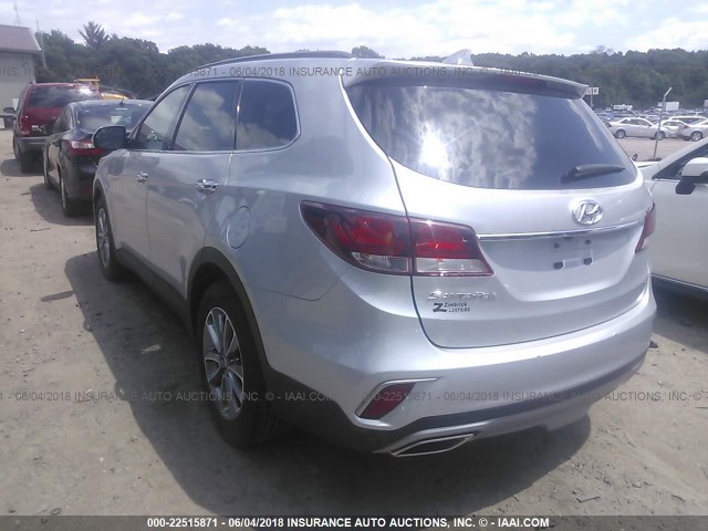 KM8SM4HF7HU250333 - 2017 HYUNDAI SANTA FE SE SILVER photo 3