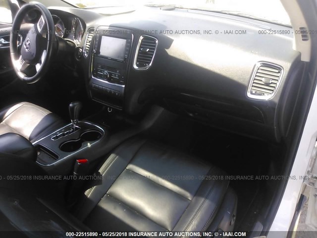 1C4RDJDG0DC658592 - 2013 DODGE DURANGO CREW WHITE photo 5