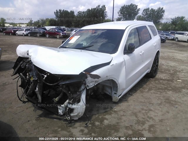 1C4RDJAG0JC176219 - 2018 DODGE DURANGO SXT WHITE photo 2