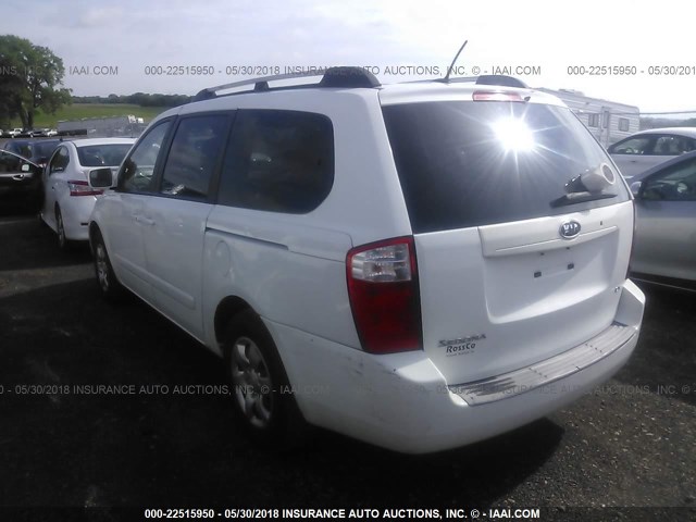 KNDMB233096279053 - 2009 KIA SEDONA EX/LX WHITE photo 3