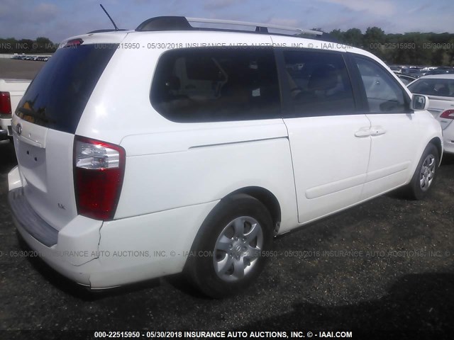 KNDMB233096279053 - 2009 KIA SEDONA EX/LX WHITE photo 4