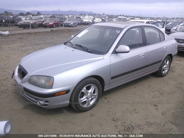 KMHDN46D45U118259 - 2005 HYUNDAI ELANTRA GLS/GT SILVER photo 2