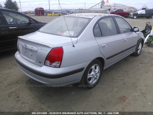 KMHDN46D45U118259 - 2005 HYUNDAI ELANTRA GLS/GT SILVER photo 4