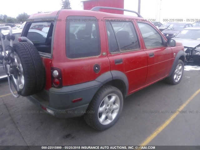 SALNY22262A391427 - 2002 LAND ROVER FREELANDER SE RED photo 4