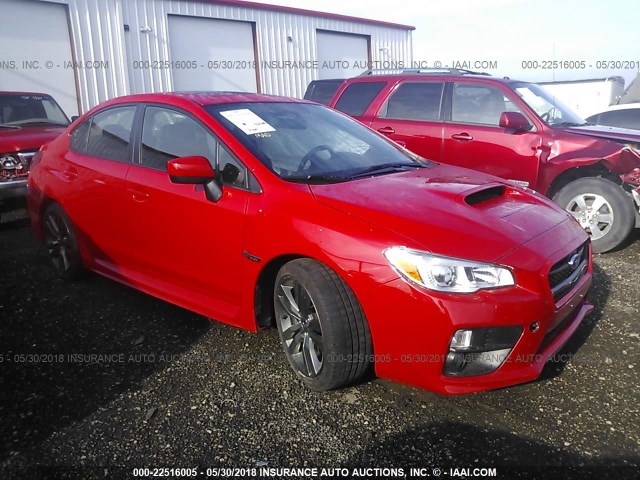 JF1VA1E62G9803006 - 2016 SUBARU WRX PREMIUM RED photo 1