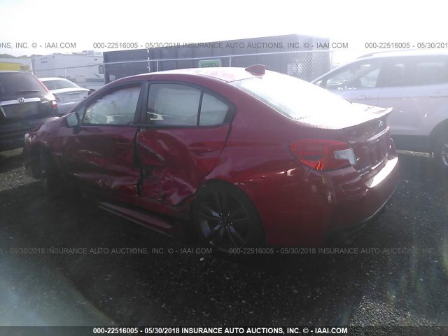 JF1VA1E62G9803006 - 2016 SUBARU WRX PREMIUM RED photo 3