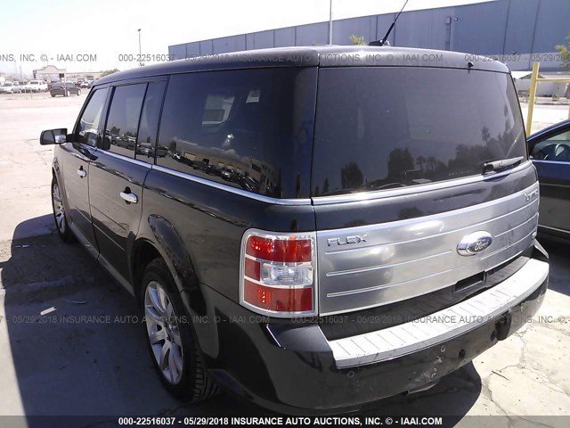 2FMHK6DC6ABA71414 - 2010 FORD FLEX LIMITED BLACK photo 3