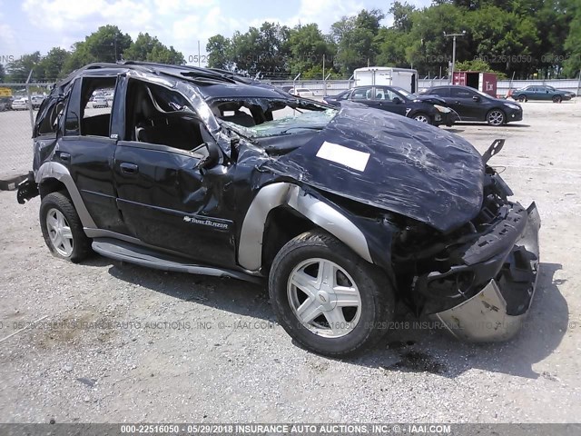 1GNDT13S822409003 - 2002 CHEVROLET TRAILBLAZER  BLACK photo 1