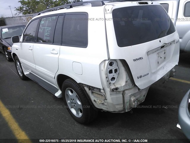 JTEEP21A650080220 - 2005 TOYOTA HIGHLANDER LIMITED WHITE photo 3