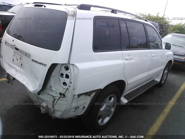 JTEEP21A650080220 - 2005 TOYOTA HIGHLANDER LIMITED WHITE photo 4