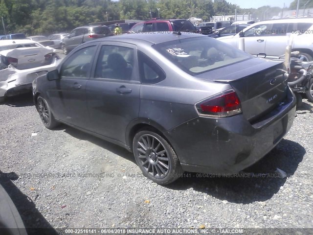 1FAHP3GNXAW150946 - 2010 FORD FOCUS SES GRAY photo 3