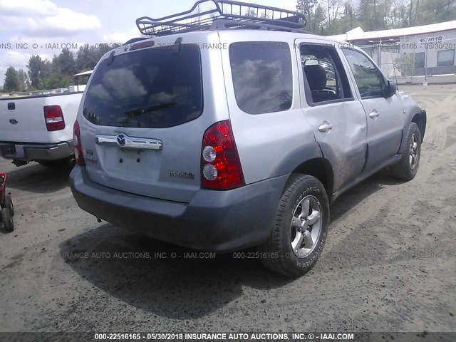 4F2YZ02Z56KM18376 - 2006 MAZDA TRIBUTE I SILVER photo 4