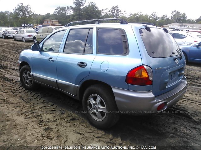 KM8SC73D83U541975 - 2003 HYUNDAI SANTA FE GLS/LX Light Blue photo 3