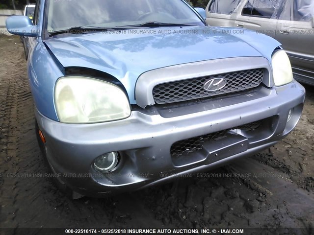 KM8SC73D83U541975 - 2003 HYUNDAI SANTA FE GLS/LX Light Blue photo 6