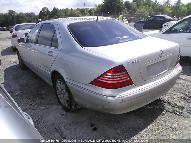 WDBNG70J23A327158 - 2003 MERCEDES-BENZ S 430 SILVER photo 3